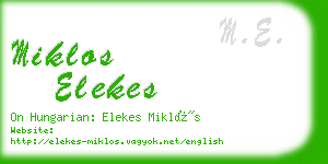 miklos elekes business card